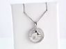 Picture of Sterling Silver Diamond Circle Dove Necklace