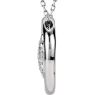 Picture of Sterling Silver Diamond Circle Dove Necklace