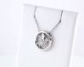 Picture of Sterling Silver Diamond Circle Dove Necklace