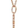 Picture of Rose Gold Petite Diamond Cross Necklace