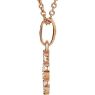 Picture of Rose Gold Petite Diamond Cross Necklace