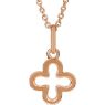 Picture of Rose Gold Petite Diamond Cross Necklace