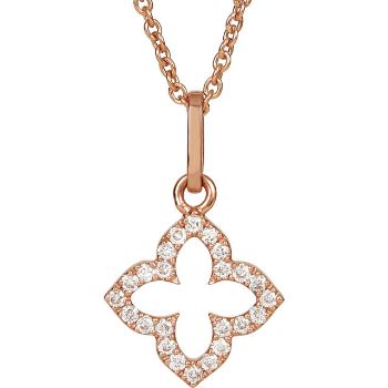 Picture of Rose Gold Petite Diamond Cross Necklace