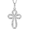 Picture of Sterling Silver Diamond Cross Necklace