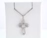 Picture of Sterling Silver Diamond Cross Necklace