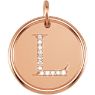 Picture of Initial L, Roxy Diamond Pendant