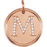 Picture of Initial M, Roxy Diamond Pendant