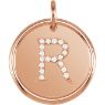 Picture of Initial R, Roxy Diamond Pendant