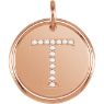 Picture of Initial T, Roxy Diamond Pendant