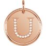 Picture of Initial U, Roxy Diamond Pendant