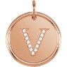 Picture of Initial V, Roxy Diamond Pendant