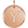 Picture of Initial Y, Roxy Diamond Pendant