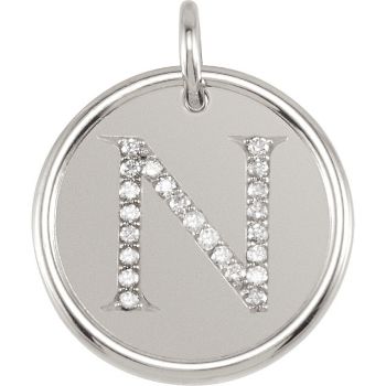 Picture of Initial N, Roxy Diamond Pendant