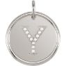 Picture of Initial Y, Roxy Diamond Pendant