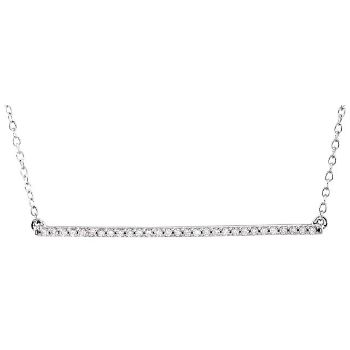 Picture of 14K Gold Diamond Straight Bar Necklace