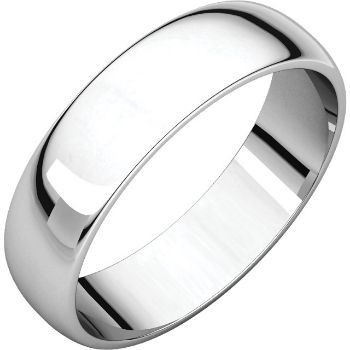 Picture of 14K Gold 5 mm Half Round Light Band