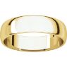 Picture of 14K Gold 5 mm Half Round Light Band