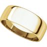 Picture of 14K Gold 7 mm Half Round Light Band