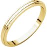 Picture of 14K Gold 2 mm Half Round Edge Band