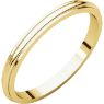 Picture of 14K Gold 2 mm Half Round Edge Band