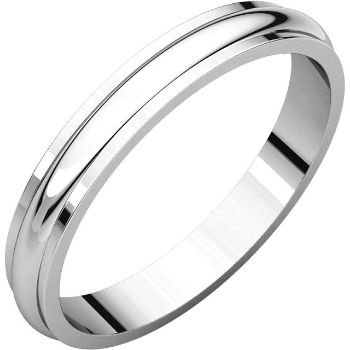 Picture of 14K Gold 3 mm Half Round Edge Band