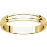 Picture of 14K Gold 3 mm Half Round Edge Band