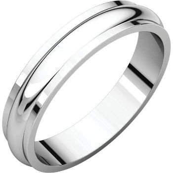 Picture of 14K Gold 4 mm Half Round Edge Band