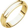 Picture of 14K Gold 4 mm Half Round Edge Band