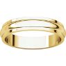 Picture of 14K Gold 4 mm Half Round Edge Band