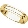 Picture of 14K Gold 4 mm Half Round Edge Band