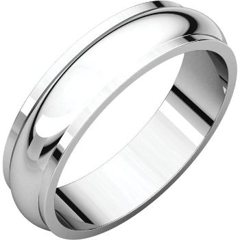 Picture of 14K Gold 5 mm Half Round Edge Band