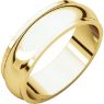 Picture of 14K Gold 6 mm Half Round Edge Band