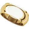 Picture of 14K Gold 8 mm Half Round Edge Band