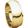 Picture of 14K Gold 8 mm Half Round Edge Band