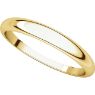 Picture of 14K 3 mm Half Round Tapered Band