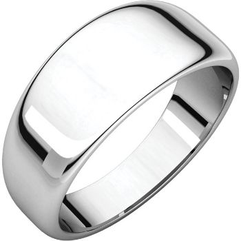 Picture of 14K 8 mm Half Round Tapered Band