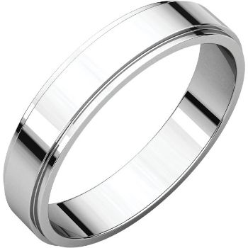 Picture of 14K Gold 4 mm Flat Edge Wedding Band