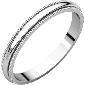 Picture of 14K Gold 2.5 mm Milgrain Wedding Band