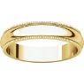 Picture of 14K Gold 4 mm Milgrain Wedding Band