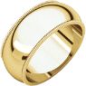 Picture of 14K Gold 8 mm Milgrain Wedding Band