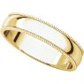 Picture of 14K Gold 4 mm Milgrain Lightweight Band