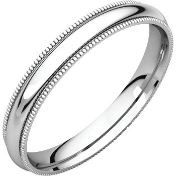 Picture of 14K Gold 3 mm Milgrain Comfort Fit Band