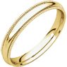 Picture of 14K Gold 3 mm Milgrain Comfort Fit Band