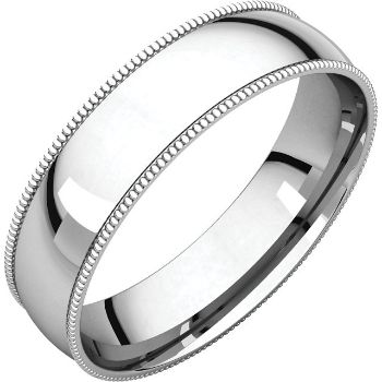 Picture of 14K Gold 5 mm Milgrain Light Comfort Fit Band