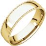 Picture of 14K Gold 5 mm Milgrain Light Comfort Fit Band