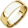 Picture of 14K Gold 6 mm Milgrain Light Comfort Fit Band