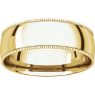 Picture of 14K Gold 6 mm Milgrain Light Comfort Fit Band