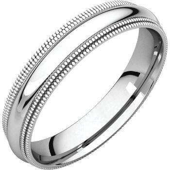 Picture of 14K Gold 4 mm Comfort Fit Double Milgrain Band