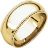 Picture of 14K Gold 8 mm Comfort Fit Double Milgrain Band