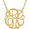 Picture of Small 15 mm 3-Letter Script Monogram Necklace